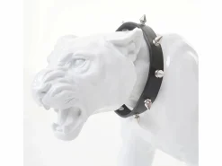 MCW Figurita decorativa pantera con collar, alto brillo con collar Blanco Clearance