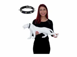 MCW Figurita decorativa pantera con collar, alto brillo con collar Blanco Clearance