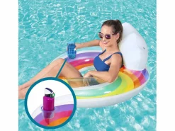 Bestway Deportes Náuticos|Flotador Hinchable para Playa o Piscina Rainbow Dreams Swin Tube 105x33 cm con Posavasos