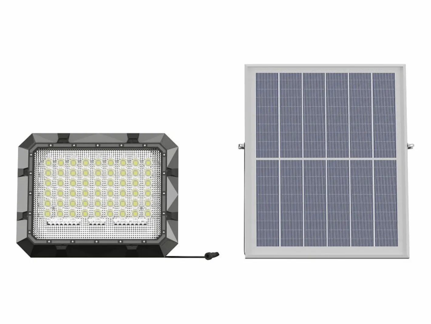 Foco exterior con panel solar. Proyector solar de sobremesa 150 lúmenes. CLARTO^SOLARGEO Outlet