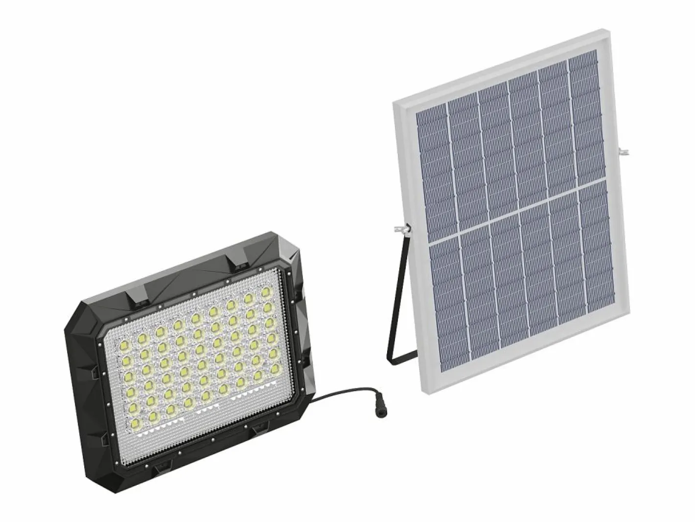 Foco exterior con panel solar. Proyector solar de sobremesa 150 lúmenes. CLARTO^SOLARGEO Outlet