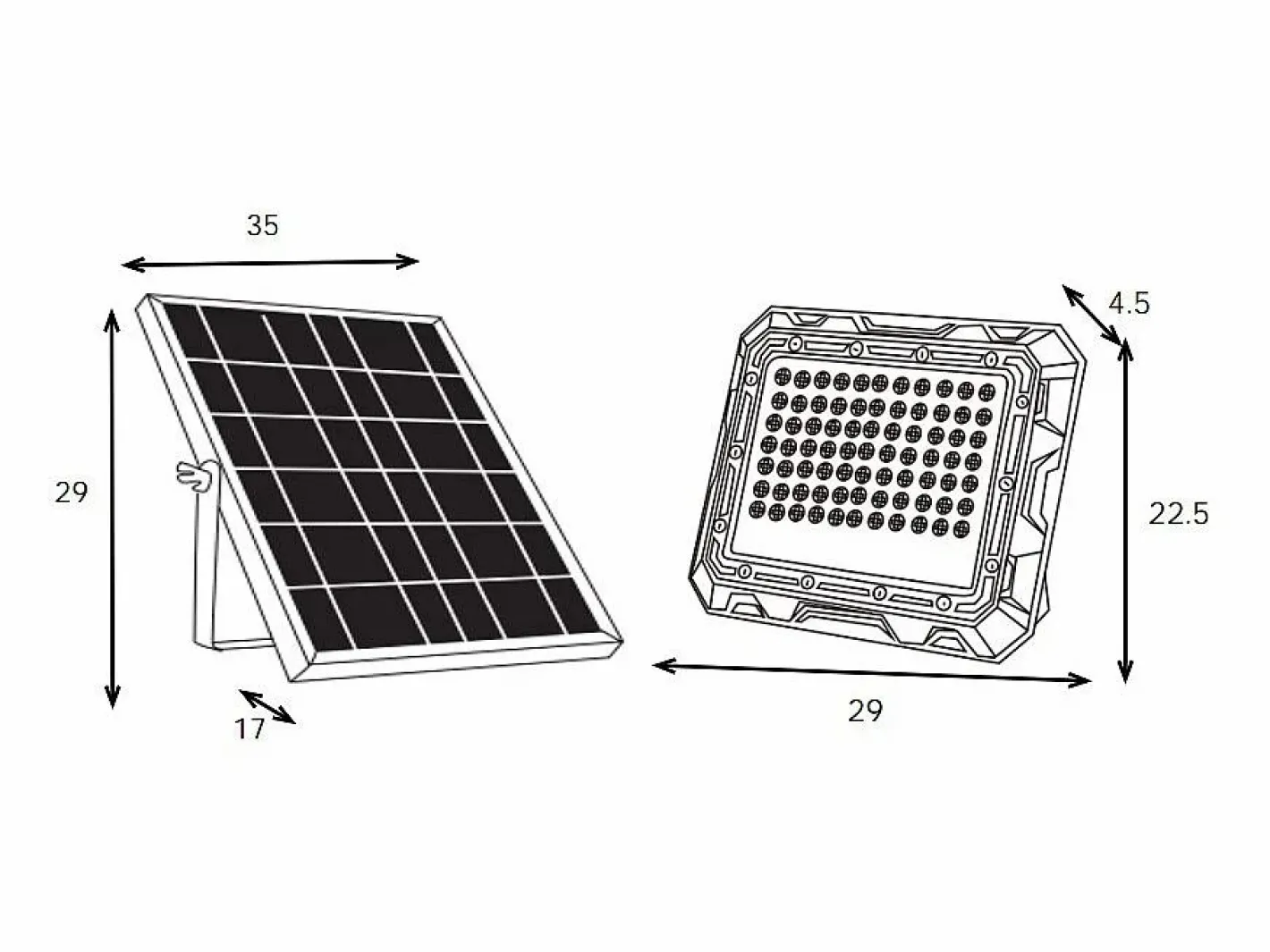 Foco exterior con panel solar. Proyector solar de sobremesa 150 lúmenes. CLARTO^SOLARGEO Outlet