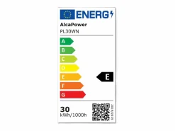 Foco LED exterior , 230 V, 30 W, 4000 K, cobertura lechosa, 3000 lm, 140 x 100 x 25,7 mm Negro Discount