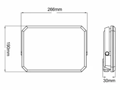 Foco LED exterior , 230 V, 100 W, 4000 K, cobertura lechosa, 10 000 lm, 266 x 190 x 30 mm Negro Discount