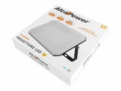 Foco LED exterior , 230 V, 100 W, 4000 K, cobertura lechosa, 10 000 lm, 266 x 190 x 30 mm Negro Discount