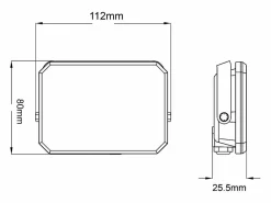 Foco LED exterior , 230 V, 20 W, 4000 K, cubierta lechosa, 2000 lm, 112 x 80 x 25,5 mm^ Best