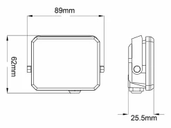 Foco LED exterior , 230 V, 10 W, 4000 K, cubierta lechosa, 950 lm, 89 x 62 x 25,5 mm^ Online