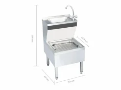 Fregadero|Fregadero comercial para lavado de manos con grifo de acero inoxidable