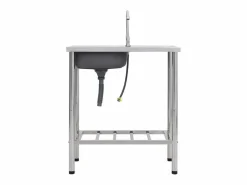 Fregadero de camping de un seno y grifo acero inoxidable ES475193^
