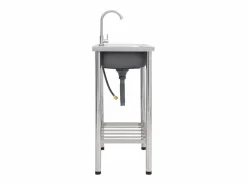 Fregadero de camping de un seno y grifo acero inoxidable ES475193^
