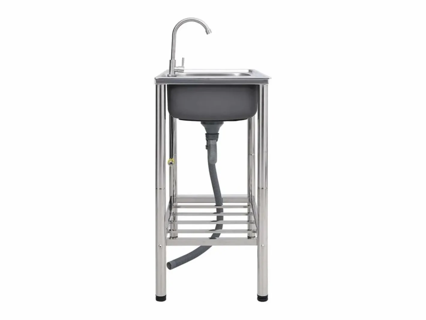 Fregadero|Fregadero de camping doble con grifo de acero inoxidable
