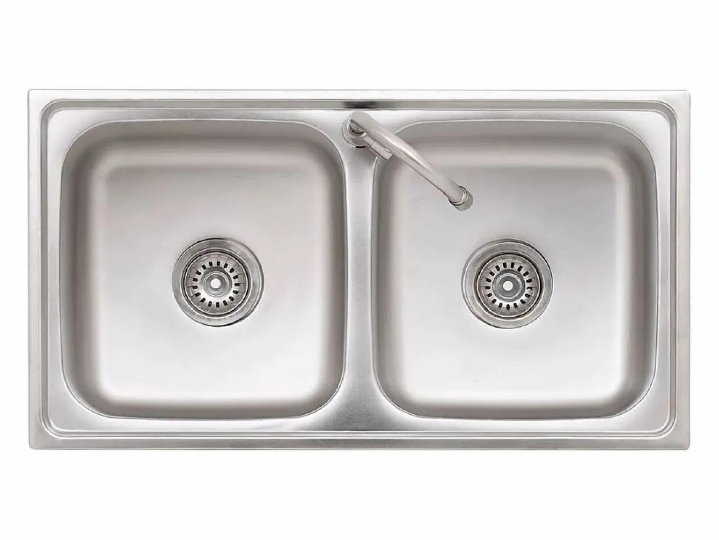 Fregadero|Fregadero de camping doble con grifo de acero inoxidable