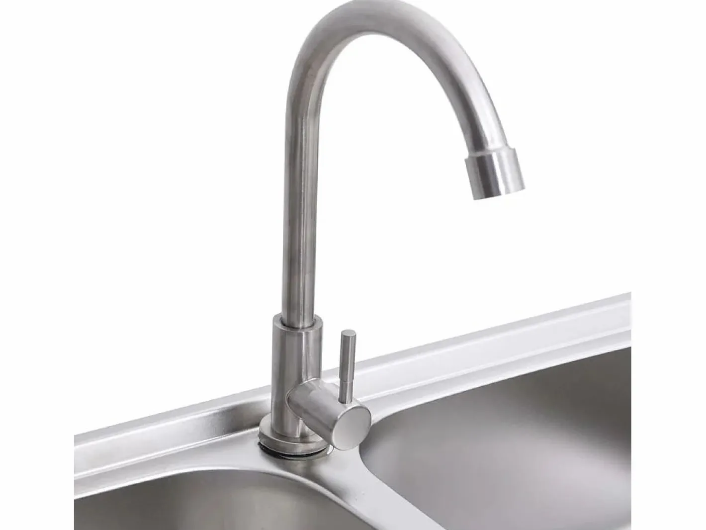 Fregadero|Fregadero de camping doble con grifo de acero inoxidable