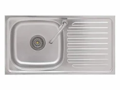 Fregadero de camping individual con grifo de acero inoxidable Plateado Hot