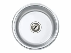 Fregadero de cocina con colador y sifón de acero inoxidable Plateado Outlet