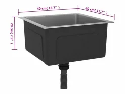 Fregadero de cocina de acero inoxidable hecho a mano^ Clearance