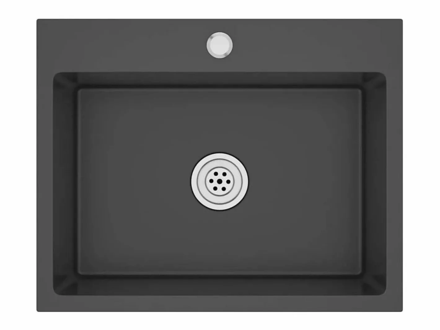 Fregadero de cocina de acero inoxidable hecho a mano Negro New