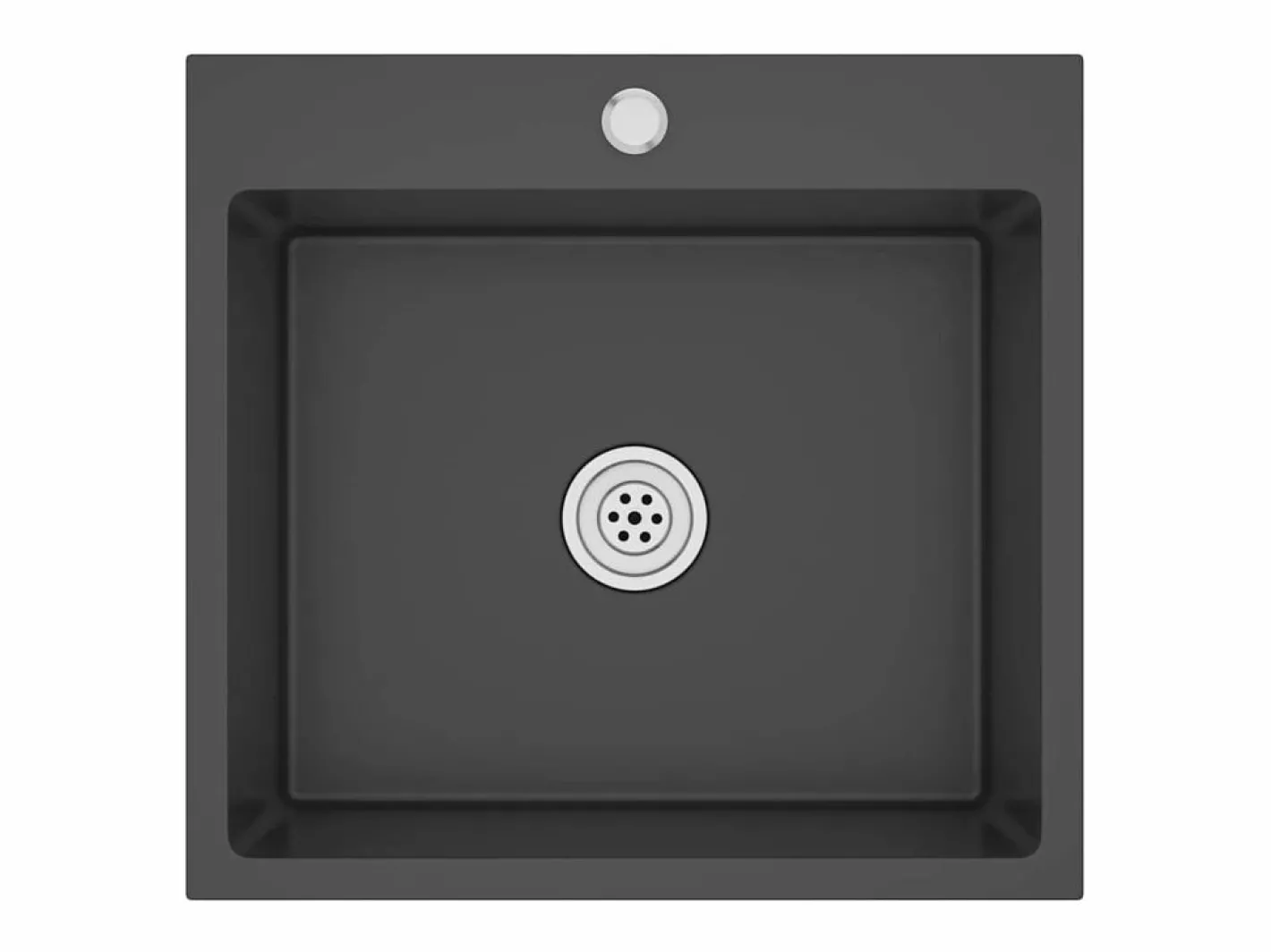 Fregadero de cocina de acero inoxidable hecho a mano Negro