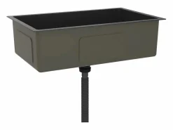 Fregadero de cocina de acero inoxidable hecho a mano Negro New
