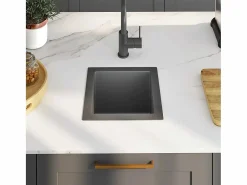 Fregadero de cocina de acero inoxidable hecho a mano Negro Online