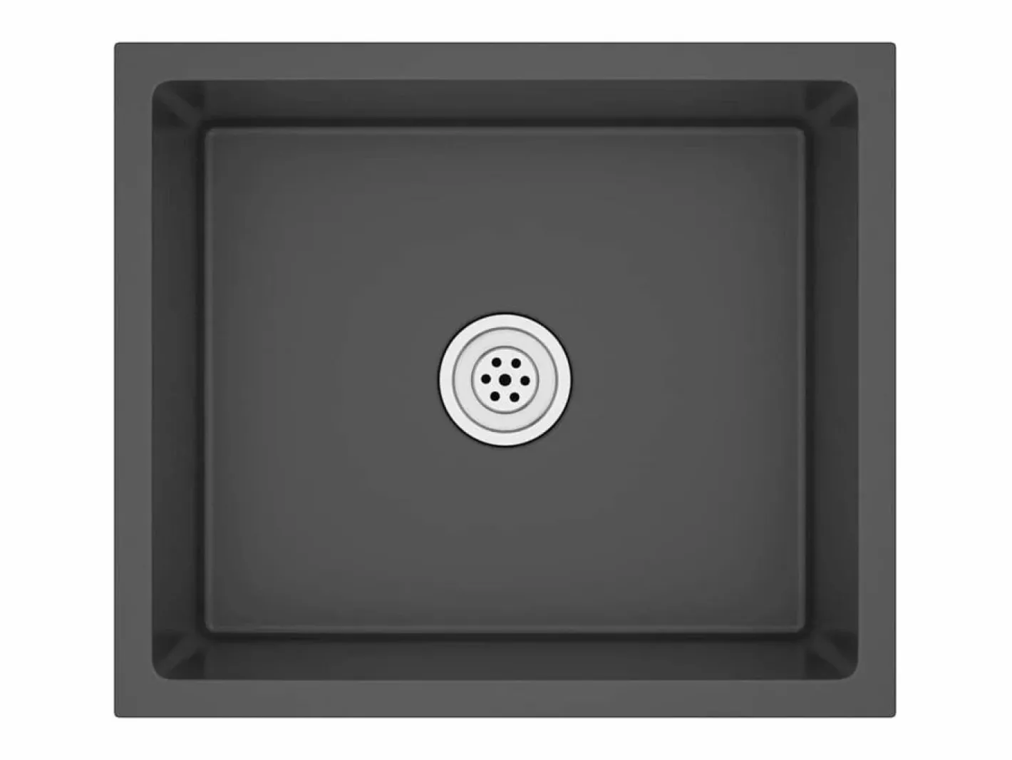 Fregadero de cocina de acero inoxidable hecho a mano Negro Sale