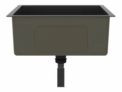 Fregadero de cocina de acero inoxidable hecho a mano Negro Sale