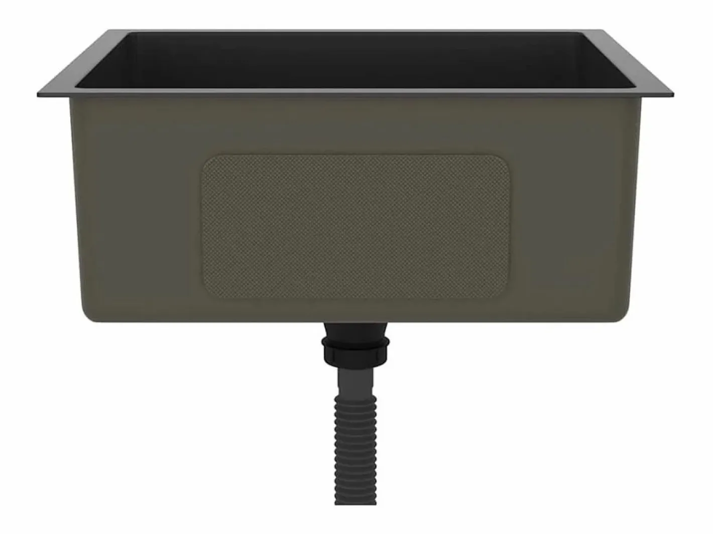 Fregadero de cocina de acero inoxidable hecho a mano Negro Sale
