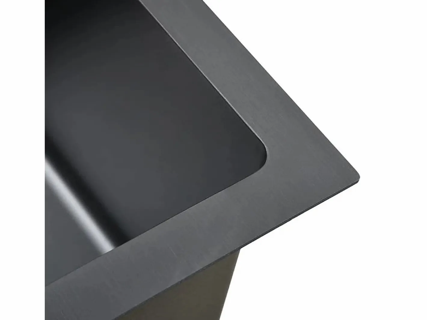 Fregadero de cocina de acero inoxidable hecho a mano Negro Sale