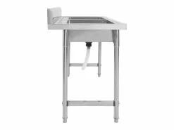 Fregadero de cocina de doble seno de acero inoxidable Plateado Sale