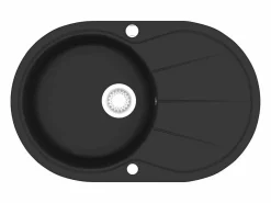 Fregadero|Fregadero de cocina de granito de un seno ovalado
