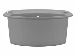 Fregadero de cocina de granito de un seno ovalado Gris Best