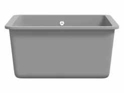 Fregadero de cocina de granito de un solo tazón Gris Discount