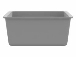 Fregadero de cocina de granito de un solo tazón Gris Discount