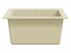 Fregadero de cocina de granito, fregadero individual, color Beige Online