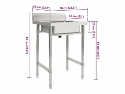 Fregadero de cocina Fregadero individual Acero inoxidable^ Clearance