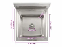 Fregadero de cocina Fregadero individual Acero inoxidable^ Clearance