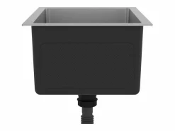 Fregadero de cocina hecho a mano de acero inoxidable Plateado Outlet
