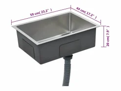 Fregadero|Fregadero de cocina hecho a mano de acero inoxidable