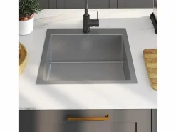 Fregadero de cocina hecho a mano de acero inoxidable^ New