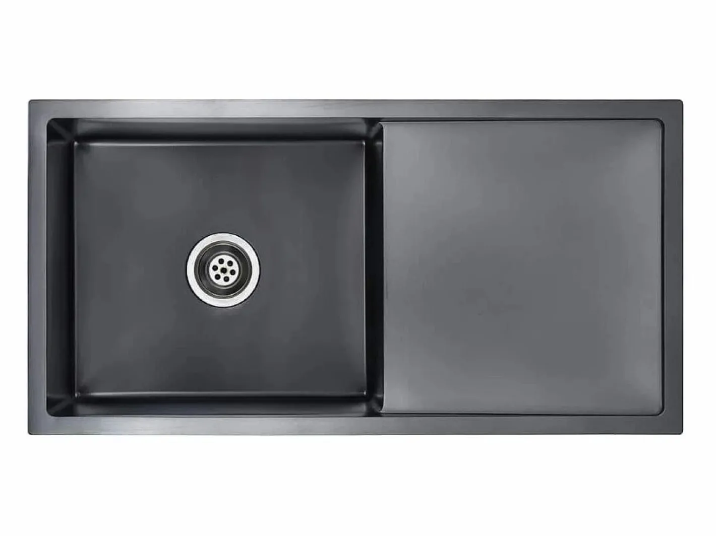 Fregadero de cocina hecho a mano de acero inoxidable Negro Hot