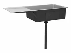 Fregadero de cocina hecho a mano de acero inoxidable Plateado Hot