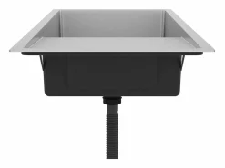 Fregadero de cocina hecho a mano de acero inoxidable Plateado Hot