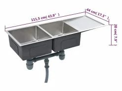 Fregadero|Fregadero de cocina hecho a mano de acero inoxidable
