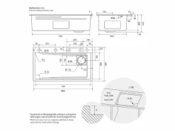 ML-DESIGN Fregadero|Fregadero de cocina 80x46 cm lavabo rectangular antracita acero con accesorios