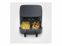 Severin Freidora de aire caliente FR2463 8L doble cubeta 2600W 10 programas con función Sync Cook Negro New