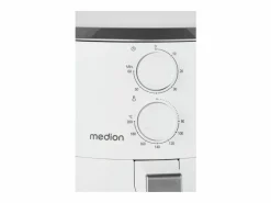 Freidora de aire caliente MEDION MD13020 1500W, 4,7L, Temporizador 60 min, Temperatura ajustable hasta 200°C, Blanco New