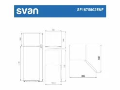 Electrodomésticos De Frío|Frigorífico 2 puertas Svan SF1675502ENF No Frost 217L E 167 cm