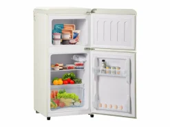 Frigorífico de 60L con 2 puertas e iluminación LED - Consumo energético 102 kWh/año - crema^Hauss Spole Hot