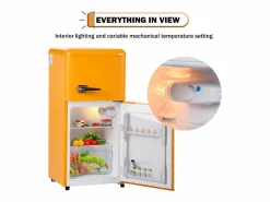 Frigorífico de 60L con 2 puertas e iluminación LED - Consumo energético 102 kWh/año - antiguo^Hauss Spole