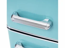 Hauss Spole Electrodomésticos De Frío|Frigorífico estilo retro de 72L con 2 puertas e iluminación LED - Congelador de 21L - Azul-verde